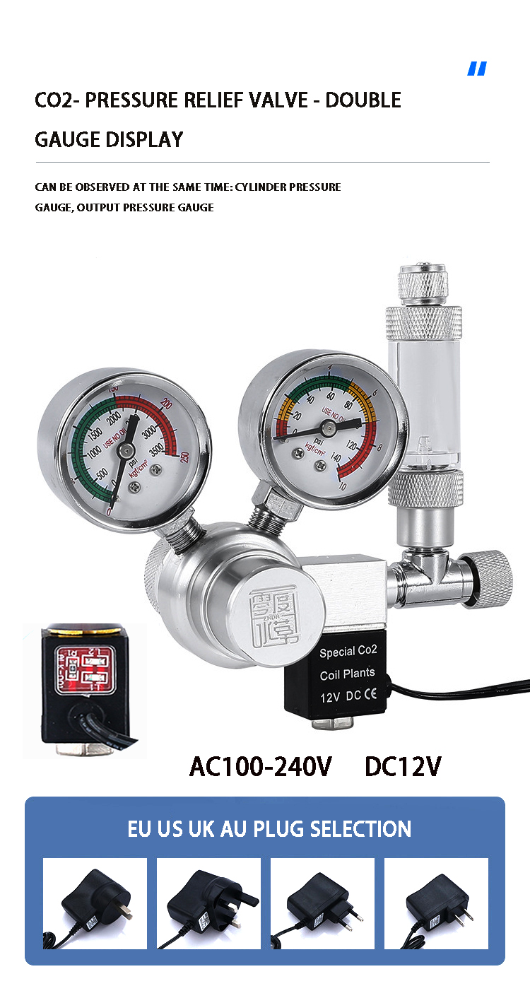 Aquarium CO2 Regulator Solenoi - Planted Aquarium Parameters ulasan dan harga